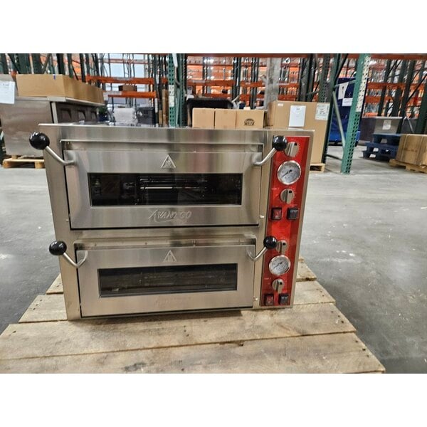 Scratch and Dent Avantco DPO-18-DD Double Deck Countertop Pizza/Bakery Oven with Two Independent Chambers - 3200W, 240V