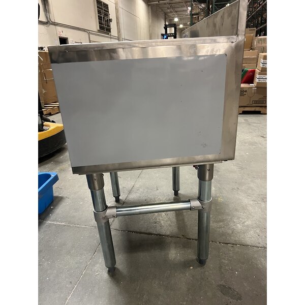 Scratch and Dent Regency 18" x 24" Underbar Ice Bin with 7 Circuit Post-Mix Cold Plate, Bottle Holders, and Sliding Lid - 51 lb.
