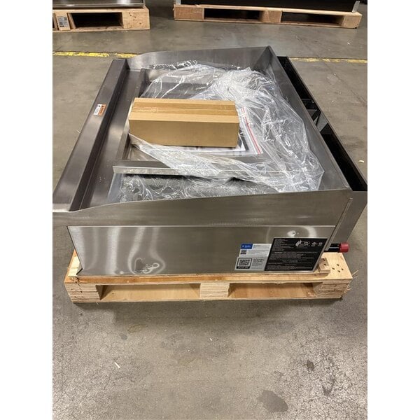 Scratch and Dent Cooking Performance Group GM-CPG-36-NL 36" Gas Countertop Griddle with Manual Controls - 90,000 BTU