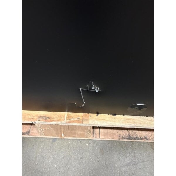 Scratch and Dent Avantco UBB-72S-HC 73" Black Counter Height Narrow Sliding Glass Door Back Bar Refrigerator with LED Lighting