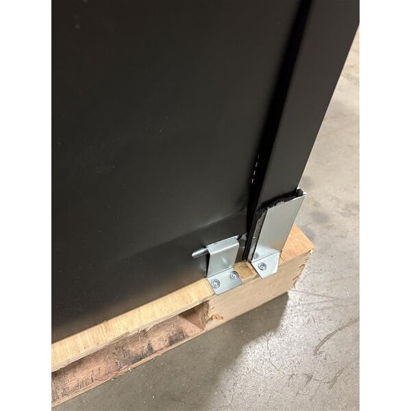 Scratch and Dent Avantco UBB-72S-HC 73" Black Counter Height Narrow Sliding Glass Door Back Bar Refrigerator with LED Lighting