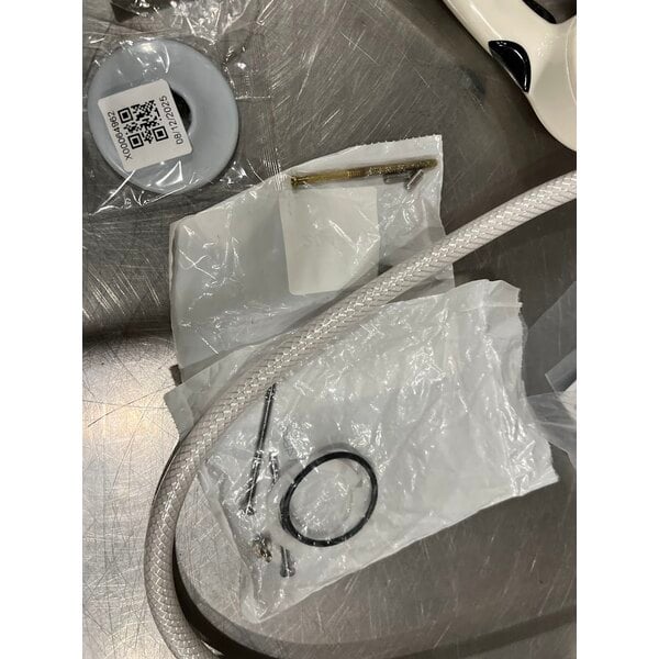 Scratch and Dent Delta Faucet T13H332 Universal Dual Shower Head, Grab Bar, Wall Elbow, and Shower Trim Kit