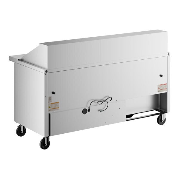 Scratch and Dent True TSSU-72-30M-B-ST-HC 72 3/8" 3 Door Mega Top Refrigerated Sandwich Prep Table