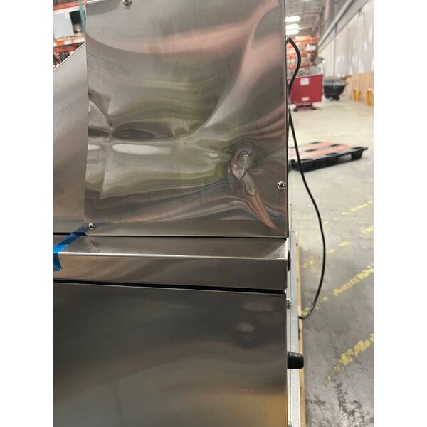 Scratch and Dent True TSSU-72-30M-B-ST-HC 72 3/8" 3 Door Mega Top Refrigerated Sandwich Prep Table