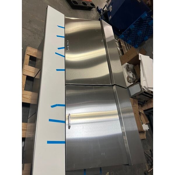 Scratch and Dent True TSSU-72-30M-B-ST-HC 72 3/8" 3 Door Mega Top Refrigerated Sandwich Prep Table