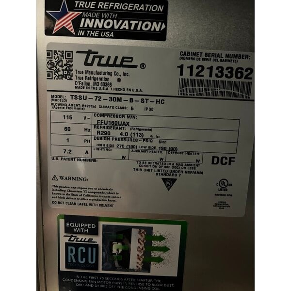 Scratch and Dent True TSSU-72-30M-B-ST-HC 72 3/8" 3 Door Mega Top Refrigerated Sandwich Prep Table