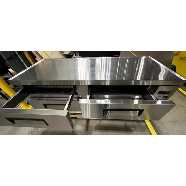 Scratch and Dent Avantco CBE-72-HC 72" 4 Drawer Refrigerated Chef Base