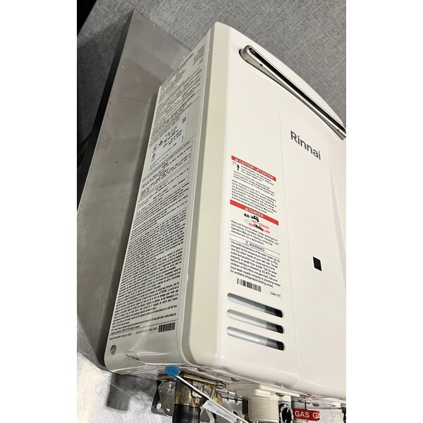 Scratch and Dent Rinnai V53DeN Natural Gas Wall-Mounted Outdoor Tankless Water Heater - 120V, 120,000 BTU, 5.3 GPM