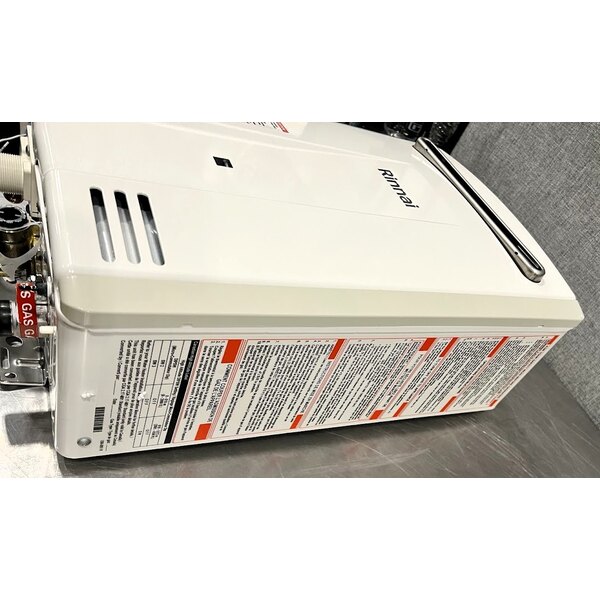 Scratch and Dent Rinnai V53DeN Natural Gas Wall-Mounted Outdoor Tankless Water Heater - 120V, 120,000 BTU, 5.3 GPM