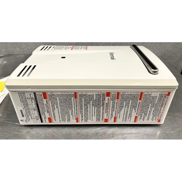 Scratch and Dent Rinnai V53DeP Liquid Propane Wall-Mounted Outdoor Tankless Water Heater - 120V, 120,000 BTU, 5.3 GPM