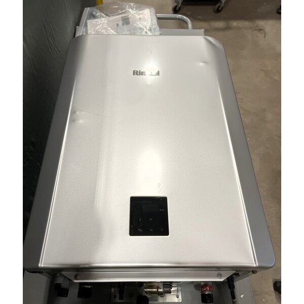 Scratch and Dent Rinnai SENSEI RXP199iN Natural Gas / Liquid Propane Wall-Mounted Indoor / Outdoor Tankless Water Heater with Recirculation Pump - 120V, 199,000 BTU, 11.0 GPM