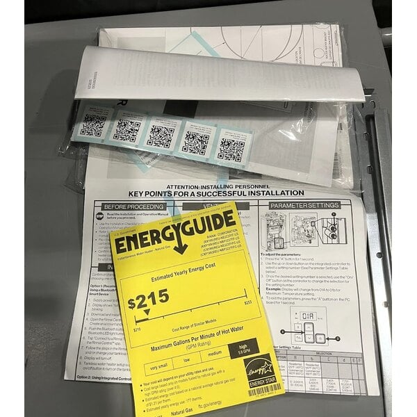 Scratch and Dent Rinnai SENSEI CX199iN Natural Gas / Liquid Propane Wall-Mounted Indoor / Outdoor Tankless Water Heater - 120V, 199,000 BTU, 11.0 GPM