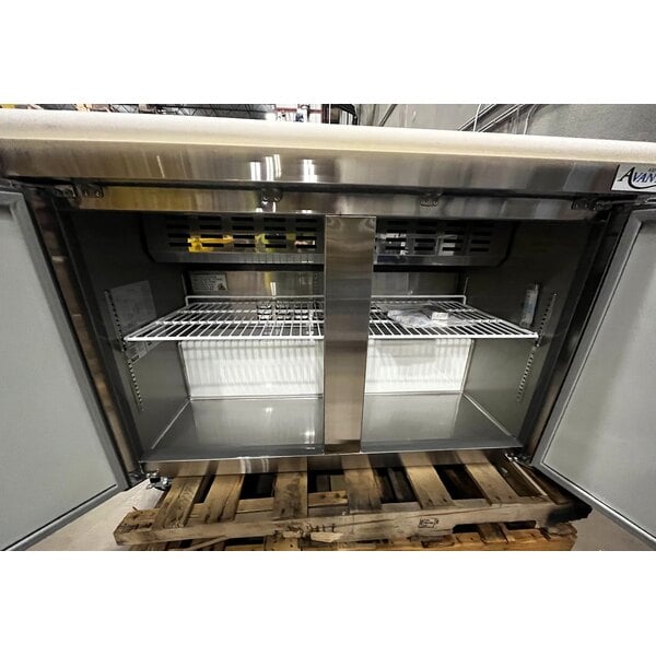 Scratch and Dent Avantco APT-48-HC 47" 2 Door Refrigerated Sandwich Prep Table