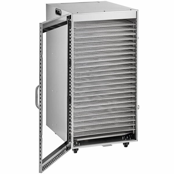 Scratch and Dent Avantco 24 Tray Stainless Steel Food Dehydrator with Glass Door - 120V, 1600W