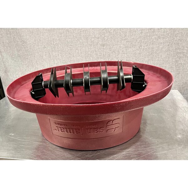 Scratch and Dent San Jamar KA5500 KatchAll Magnetic Flatware Retriever 55 Gallon Trash Can Lid