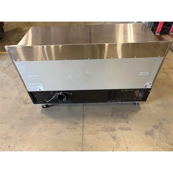 Scratch and Dent Avantco SS-WT-60R-HC 60" Two Door Worktop Refrigerator with 3 1/2" Backsplash