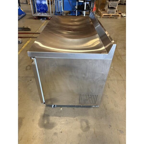 Scratch and Dent Avantco SS-WT-60R-HC 60" Two Door Worktop Refrigerator with 3 1/2" Backsplash