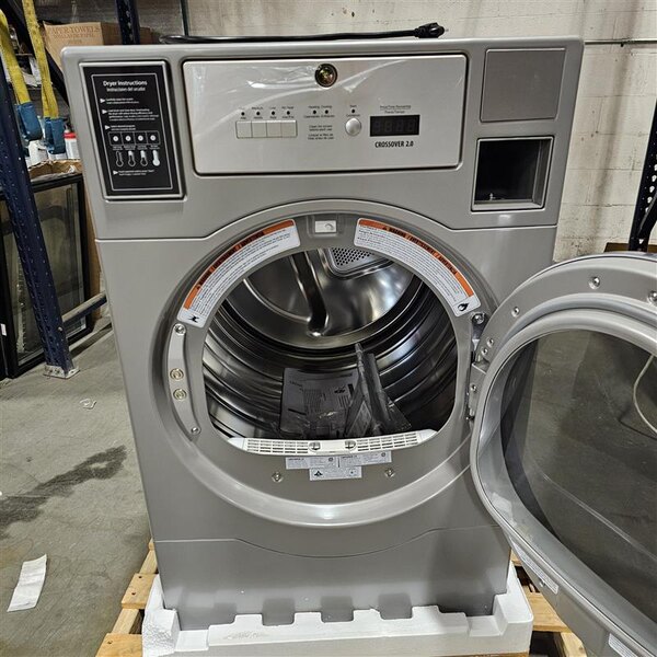 Scratch and Dent Crossover 7 cu. ft. 27" Front Load Gas Powered Commercial Dryer - Free Use DLHF0817GC2OPL