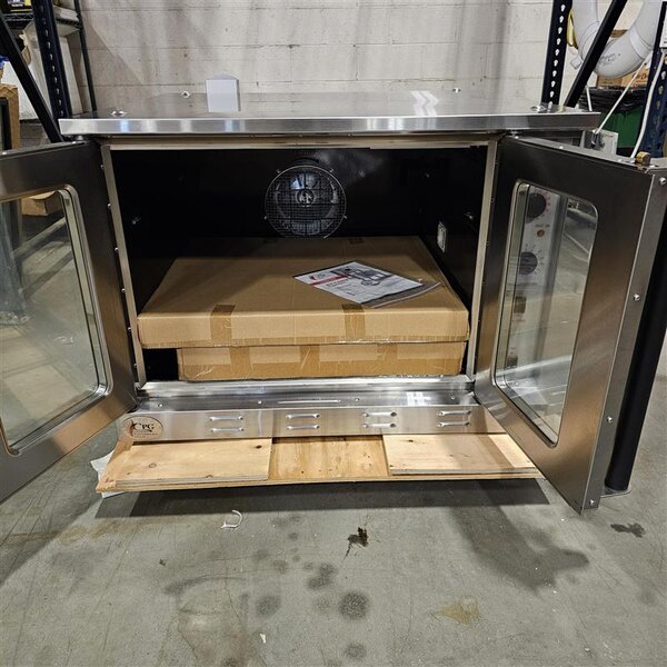 Scratch and Dent Cooking Performance Group FEC-100-DDD Deep Depth Single Deck Full Size Electric Convection Oven - 240V, 1 / 3 Phase, 11.9 kW