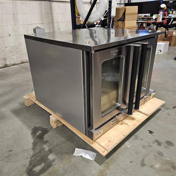 Scratch and Dent Cooking Performance Group FEC-100-DDD Deep Depth Single Deck Full Size Electric Convection Oven - 240V, 1 / 3 Phase, 11.9 kW