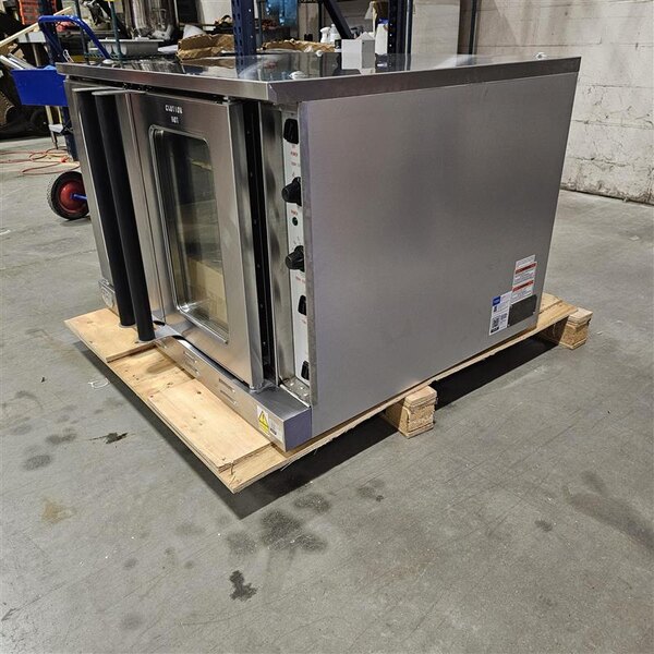 Scratch and Dent Cooking Performance Group FEC-100-DDD Deep Depth Single Deck Full Size Electric Convection Oven - 240V, 1 / 3 Phase, 11.9 kW