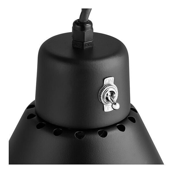 Scratch and Dent Hanson Heat Lamps 400-RET-BK Retractable Cord Ceiling Mount Heat Lamp with Black Finish