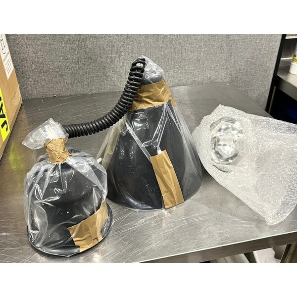 Scratch and Dent Hanson Heat Lamps 400-RET-BK Retractable Cord Ceiling Mount Heat Lamp with Black Finish