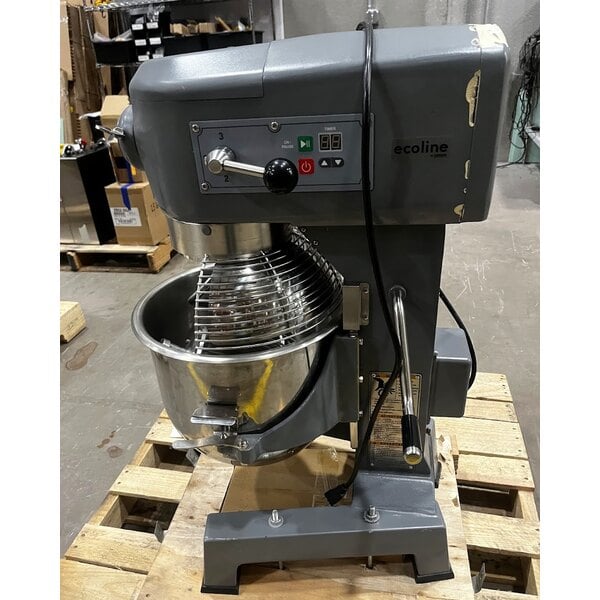 Scratch and Dent Ecoline by Hobart EMM20-1STD 20 Qt. Planetary Stand Mixer with Guard & Standard Accessories - 120V, 1 HP