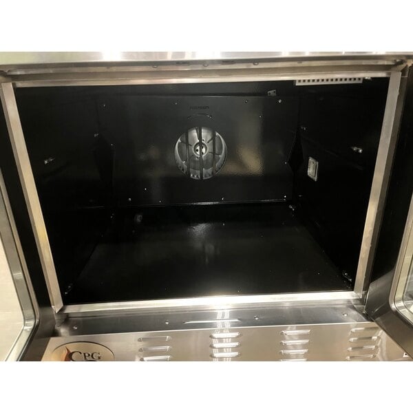 Scratch and Dent Cooking Performance Group FGC-100-N Single Deck Standard Depth Full Size Natural Gas Convection Oven with Legs - 54,000 BTU