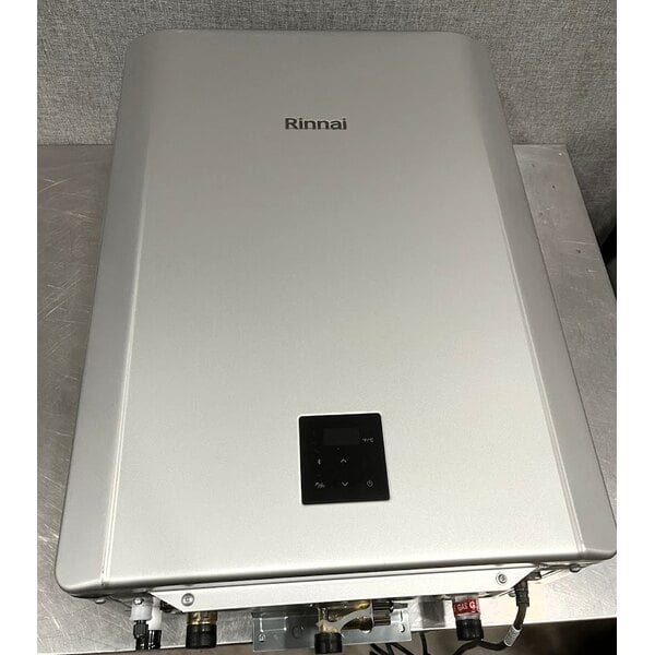 Scratch and Dent Rinnai SENSEI RX199iN Natural Gas / Liquid Propane Wall-Mounted Indoor / Outdoor Tankless Water Heater - 120V, 199,000 BTU, 11.0 GPM
