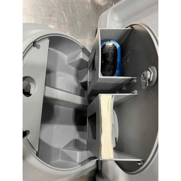 Scratch and Dent Koala Kare KB310-SSWM-MBLK Horizontal Surface-Mounted Matte Black Stainless Steel Baby Changing Station