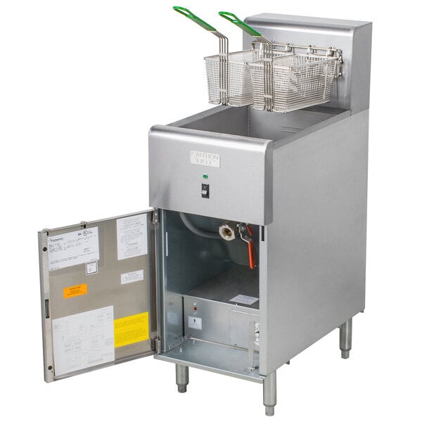 Scratch and Dent Dean by Frymaster SR114E Super Runner Economy 40 lb. Electric Floor Fryer - 240V, 1 Phase