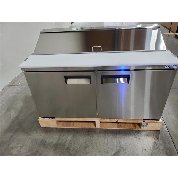 Scratch and Dent Avantco APT-60-HC 60" 2 Door Refrigerated Sandwich Prep Table