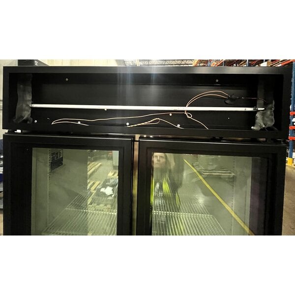 Scratch and Dent True GDM-35F-HC~TSL01 39 1/2" Black Glass Door Merchandiser Freezer with LED Lighting