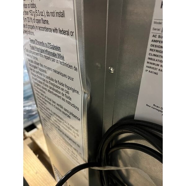 Scratch and Dent Hoshizaki AM-50BAK 14 7/8" Air Cooled Undercounter Top Hat Cube Ice Machine with 27 lb. Bin - 54 lb.