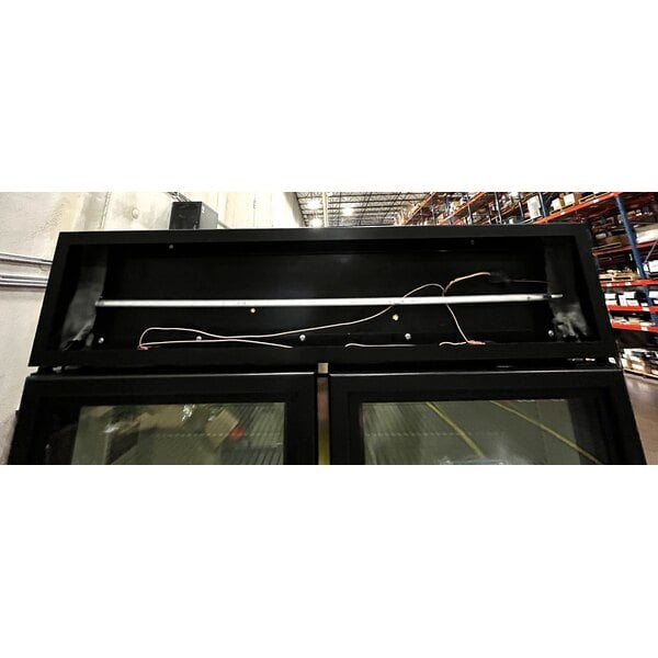 Scratch and Dent True GDM-35F-HC~TSL01 39 1/2" Black Glass Door Merchandiser Freezer with LED Lighting