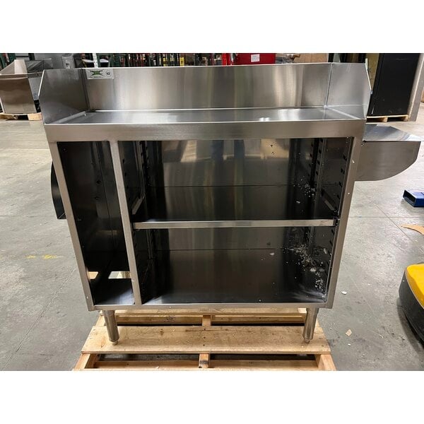 Scratch and Dent Regency 36" Stainless Steel Bussing / Waitress Station with Pan Holder