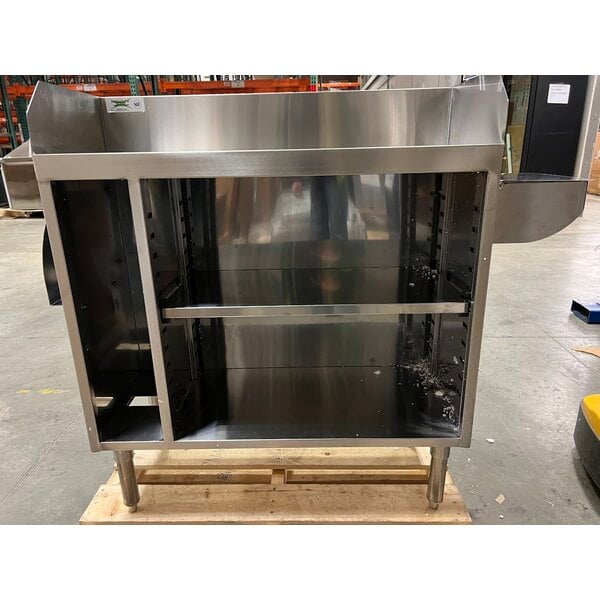 Scratch and Dent Regency 36" Stainless Steel Bussing / Waitress Station with Pan Holder