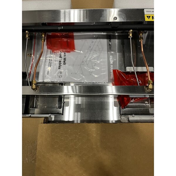 Scratch and Dent ServIt GST-5WE-NG Five Pan Open Well Natural Gas Steam Table with Undershelf - 17,500 BTU