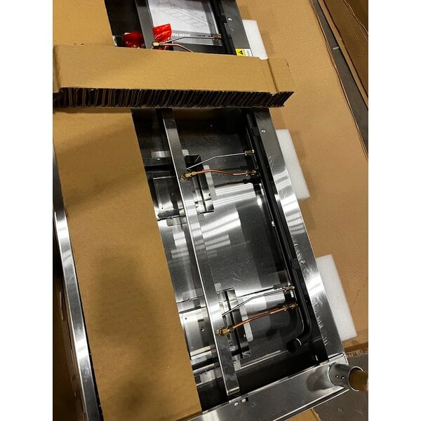 Scratch and Dent ServIt GST-5WE-NG Five Pan Open Well Natural Gas Steam Table with Undershelf - 17,500 BTU