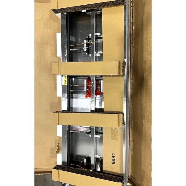 Scratch and Dent ServIt GST-5WE-NG Five Pan Open Well Natural Gas Steam Table with Undershelf - 17,500 BTU