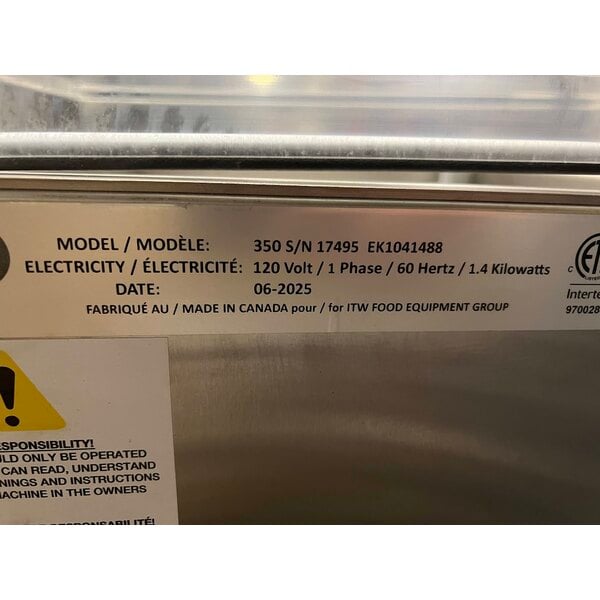 Scratch and Dent Berkel 350-STD Chamber Vacuum Packaging Machine with 19" Seal Bar