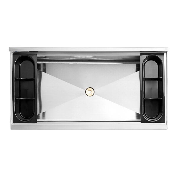 Scratch and Dent Steelton 18" x 36" Underbar Ice Bin with Bottle Holders - 119 lb.