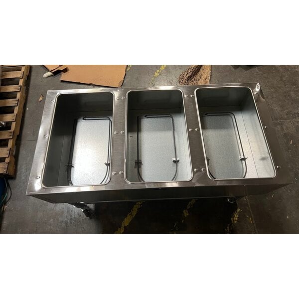 Scratch and Dent Eagle Group PDHT3 Portable Electric Hot Food Table Three Pan - Open Well, 120V
