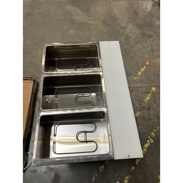 Scratch and Dent ServIt Three Pan Open Well Electric Steam Table with Adjustable Undershelf - 120V, 1500W