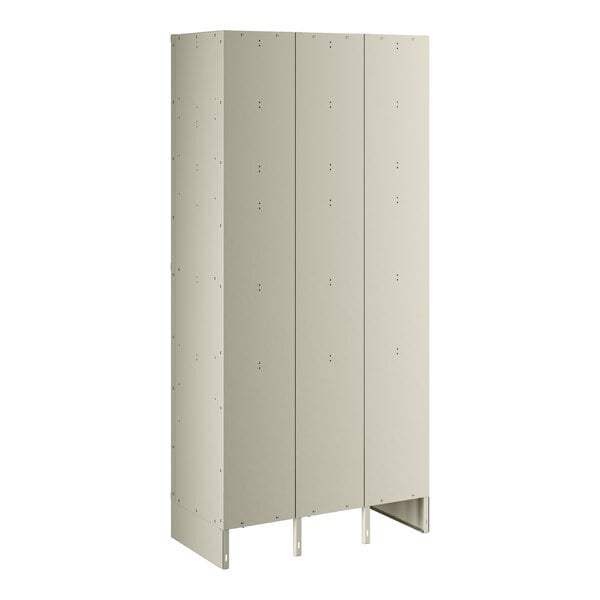 Scratch and Dent Regency Space Solutions Beige 36" x 18" x 78" Triple, 2-Tier Locker - Assembled
