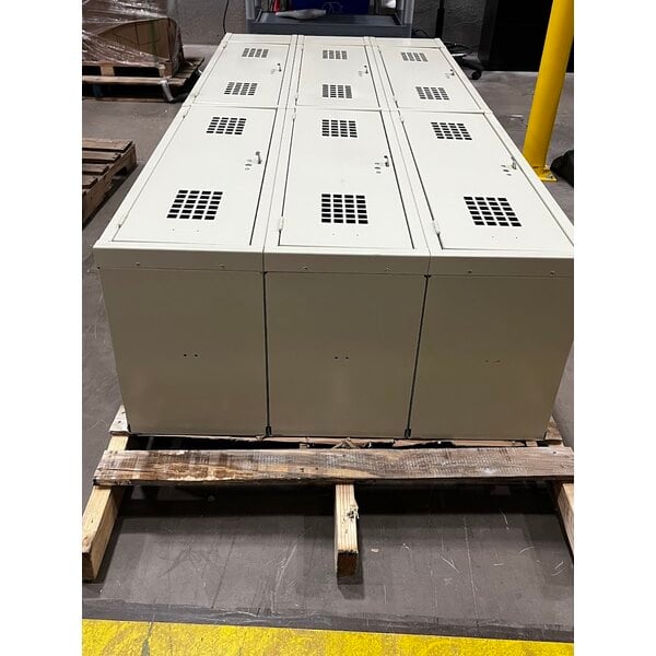 Scratch and Dent Regency Space Solutions Beige 36" x 18" x 78" Triple, 2-Tier Locker - Assembled