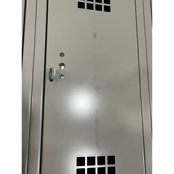 Scratch and Dent Regency Space Solutions Beige 36" x 18" x 78" Triple, 2-Tier Locker - Assembled