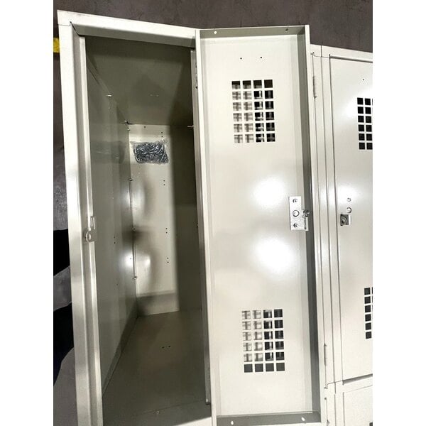 Scratch and Dent Regency Space Solutions Beige 36" x 18" x 78" Triple, 2-Tier Locker - Assembled