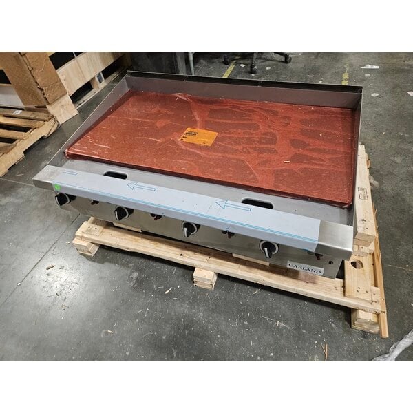 Scratch and Dent Garland GTGG48-G48M 48" Natural Gas Countertop Griddle with Manual Controls - 108,000 BTU